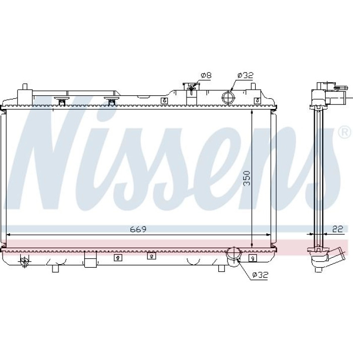 Nissens Wasserkühler PKW 68101A Nissens Wasserkühler PKW 68101A