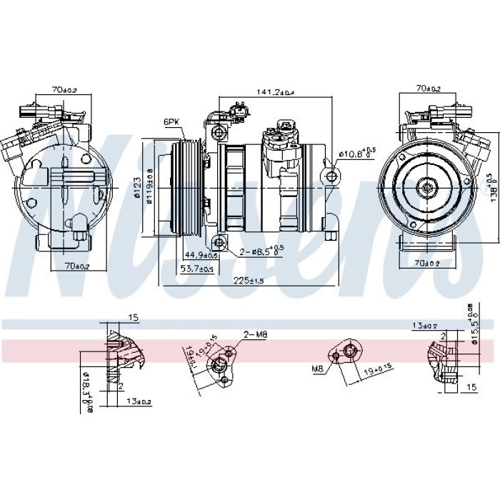 Nissens Klimakompressor PKW 890662 Nissens Klimakompressor PKW 890662