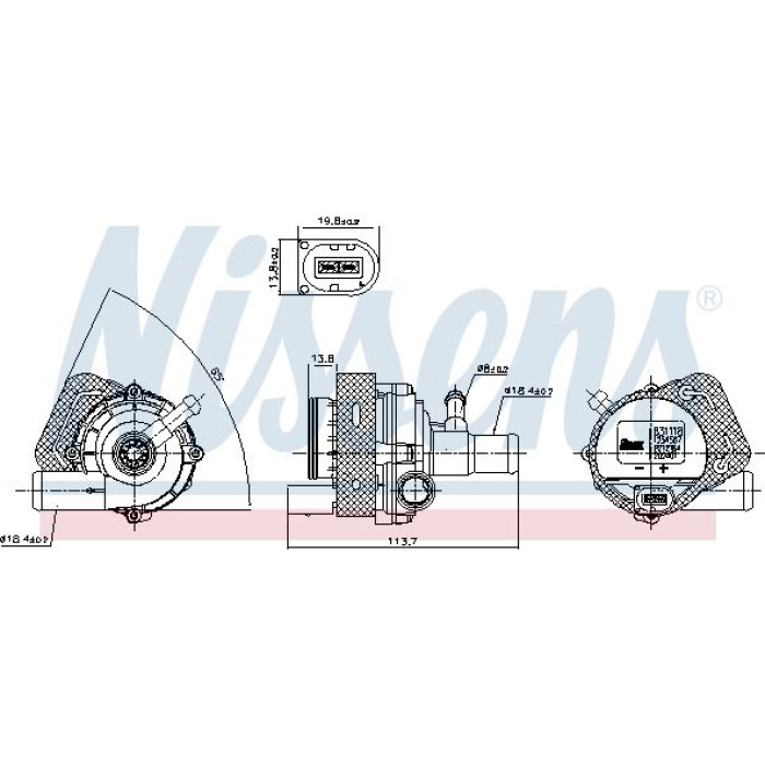 Nissens Wasserpumpe / Kühlmittelpumpe 831118 Nissens Wasserpumpe / Kühlmittelpumpe 831118