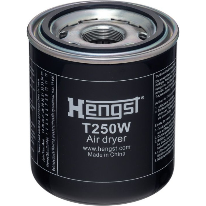 HENGST FILTER Lufttrocknerpatrone, Druckluftanlage T250W HENGST FILTER Lufttrocknerpatrone, Druckluftanlage T250W