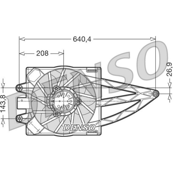 Denso Kühlerlüfter DER09018