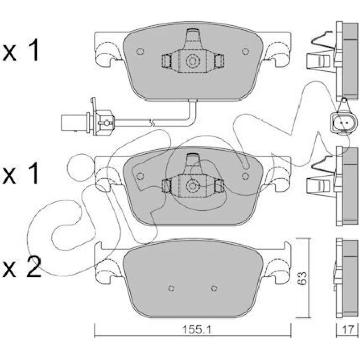 CIFAM Bremsbelagsatz, Scheibenbremse 822-1125-0