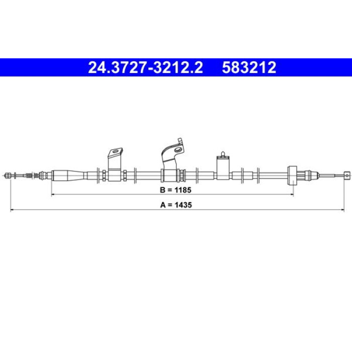 ATE Handbremsseil 24.3727-3212.2 ATE Handbremsseil 24.3727-3212.2