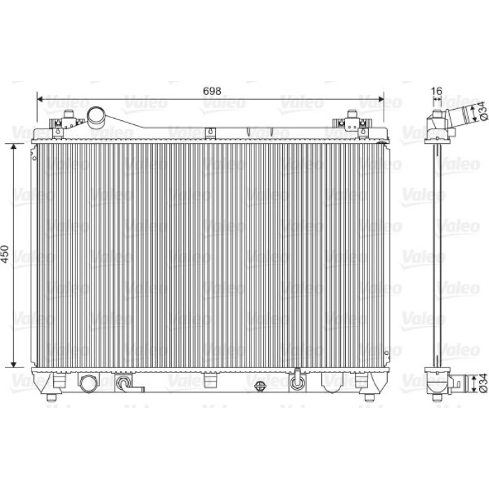Valeo Motorkühler 701592 Valeo Motorkühler 701592
