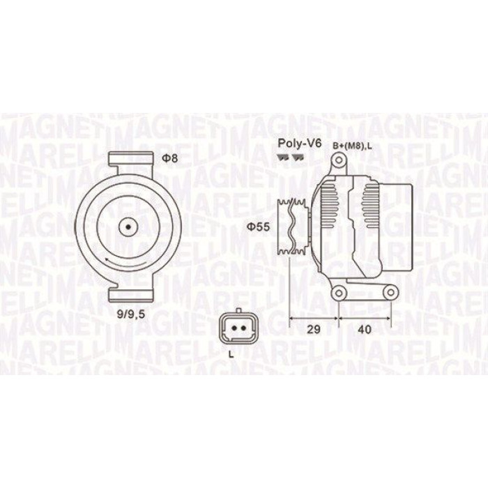 Magneti Marelli Lichtmaschine 063731484010 Magneti Marelli Lichtmaschine 063731484010