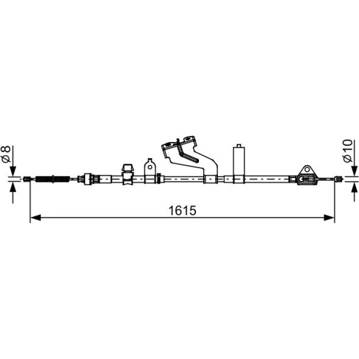 Bosch Handbremsseil links 1987482656 Bosch Handbremsseil links 1987482656