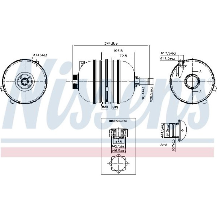 Nissens Kühlmittel-Ausgleichsbehälter 996126 Nissens Kühlmittel-Ausgleichsbehälter 996126