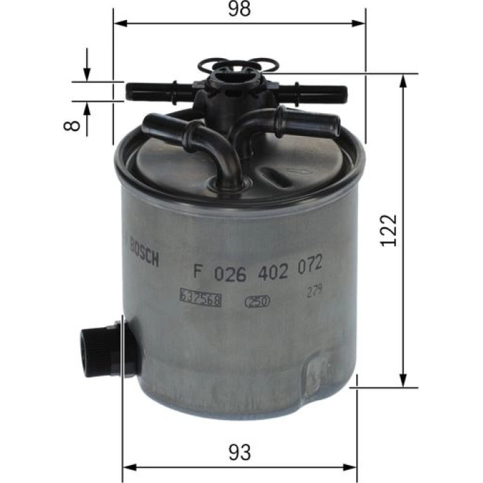 Bosch Kraftstofffilter F 026 402 072 Bosch Kraftstofffilter F 026 402 072
