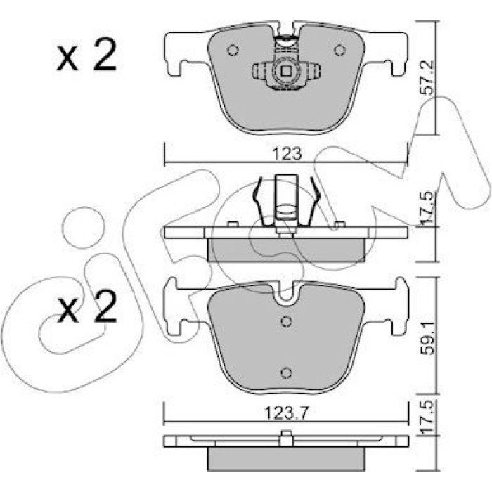 CIFAM Bremsbelagsatz, Scheibenbremse 822-963-0 CIFAM Bremsbelagsatz, Scheibenbremse 822-963-0