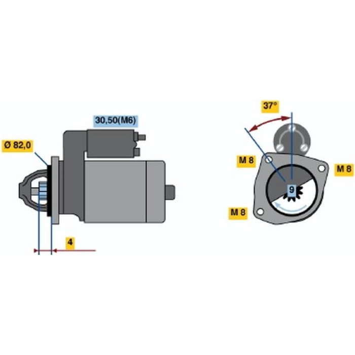 Bosch Anlasser 0001109300 Bosch Anlasser 0001109300