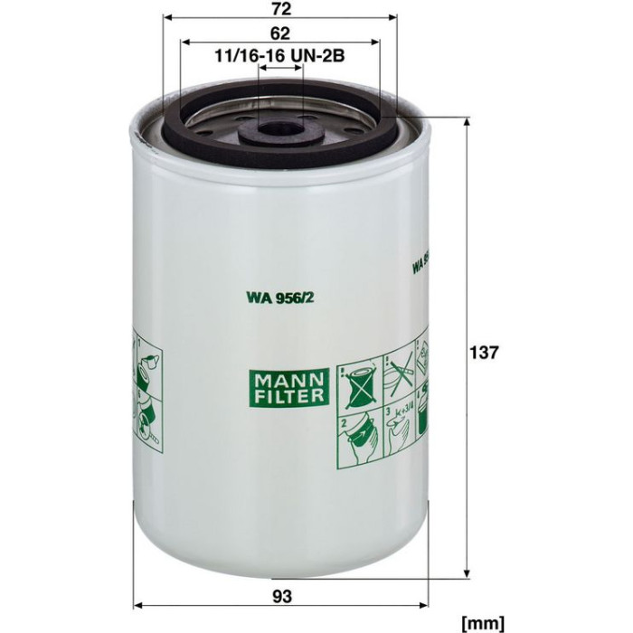 MANN-FILTER Kühlmittelfilter LKW WA 956/2