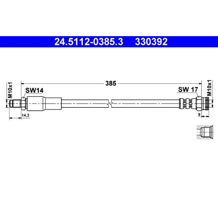 ATE Bremsschlauch 24.5112-0385.3 ATE Bremsschlauch 24.5112-0385.3