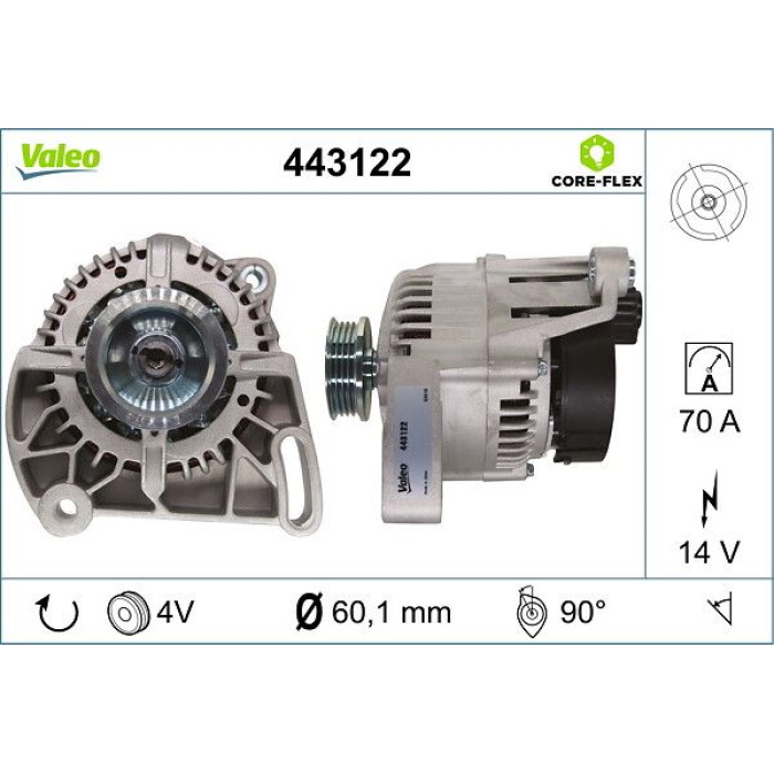 Valeo Lichtmaschine 443122 Valeo Lichtmaschine 443122