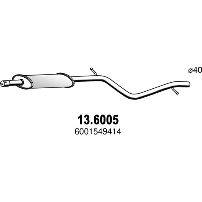 ASSO Mittelschalldämpfer 13.6005 ASSO Mittelschalldämpfer 13.6005