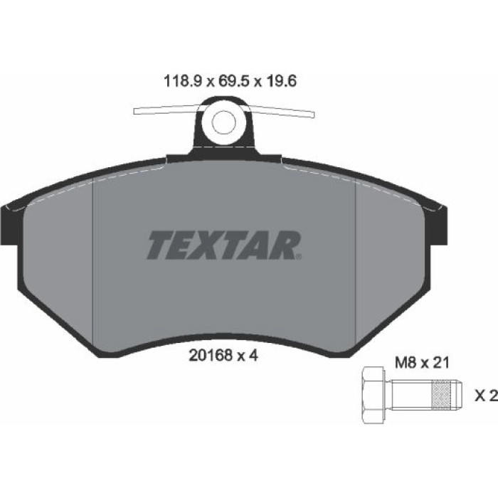 2016804 Textar Bremsbelagsatz 2016804 2016804 Textar Bremsbelagsatz 2016804
