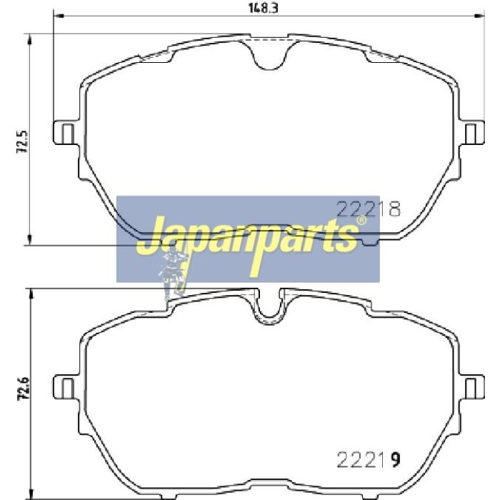 Japanparts Bremsbeläge PA-0647AF Japanparts Bremsbeläge PA-0647AF