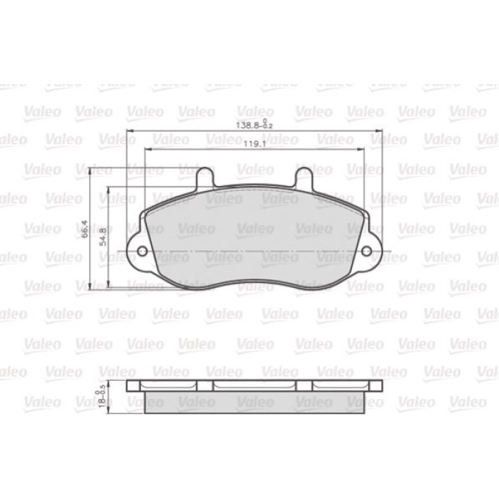 Valeo Bremsbelagsatz 872302