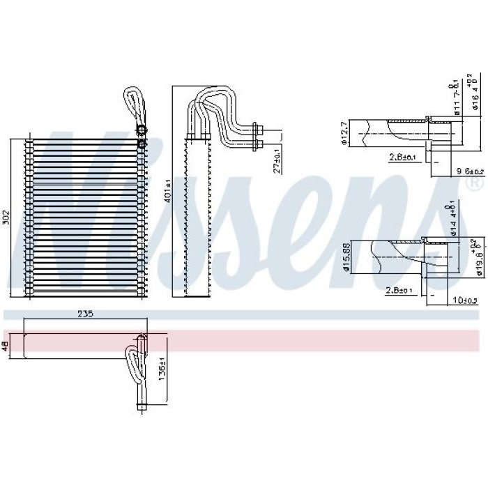 Nissens Klimaverdampfer PKW 92351 Nissens Klimaverdampfer PKW 92351