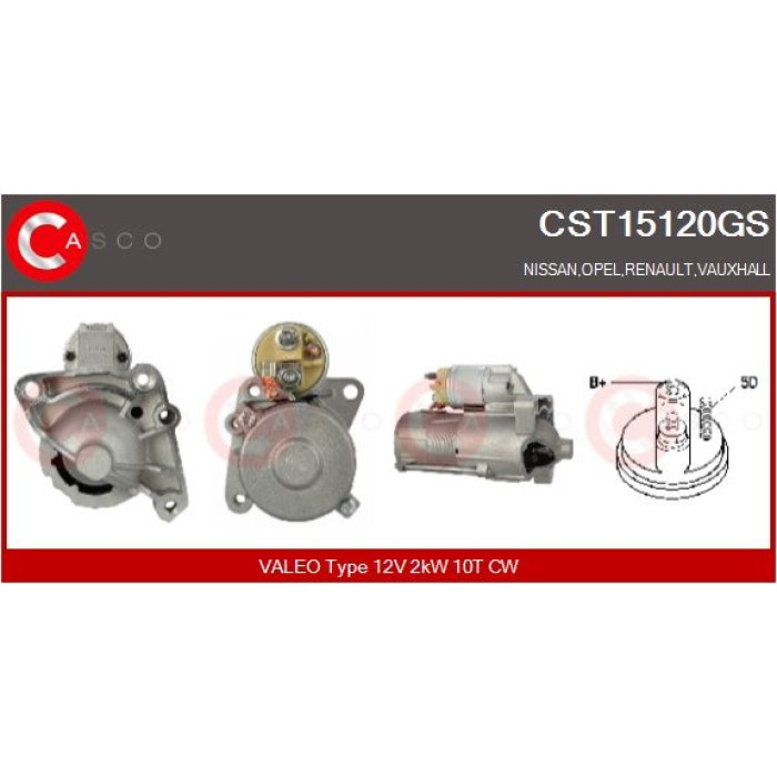CASCO Anlasser CST15120GS CASCO Anlasser CST15120GS