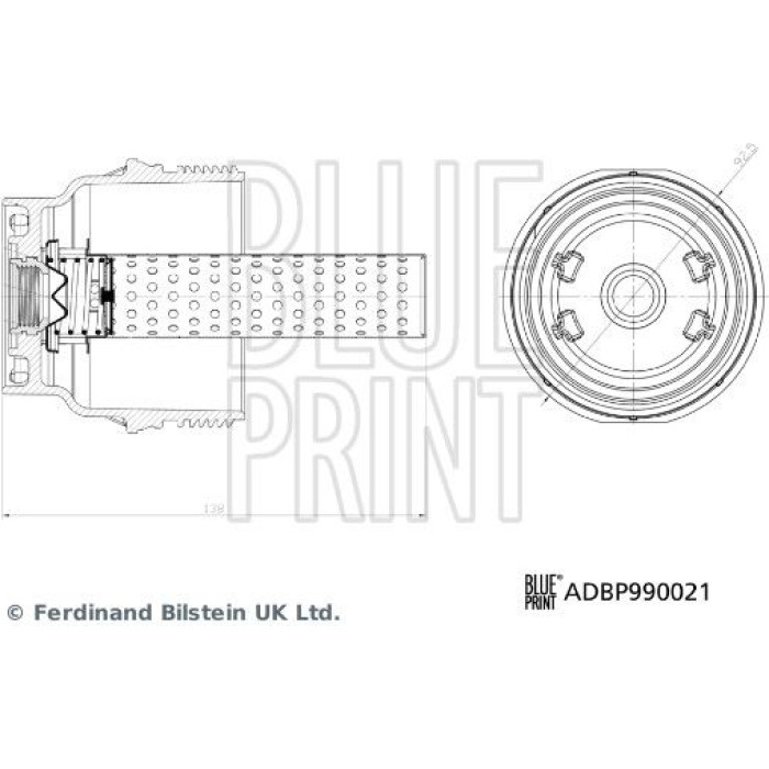 BluePrint Ölfiltergehäuse Deckel ADBP990021 BluePrint Ölfiltergehäuse Deckel ADBP990021
