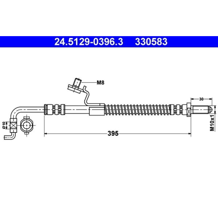 ATE Bremsschlauch 24.5129-0396.3 ATE Bremsschlauch 24.5129-0396.3
