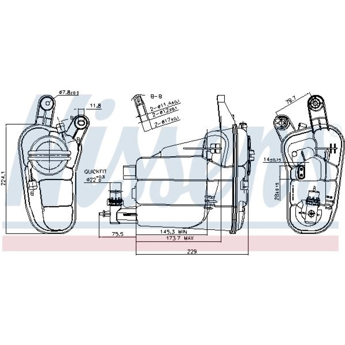 Nissens Kühlmittel-Ausgleichsbehälter 996128 Nissens Kühlmittel-Ausgleichsbehälter 996128
