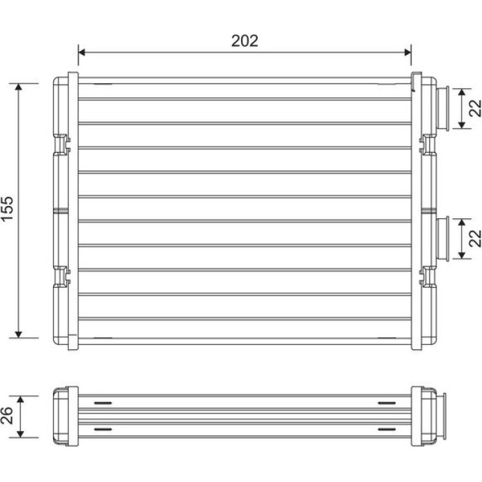 Valeo Wärmetauscher 811592 Valeo Wärmetauscher 811592