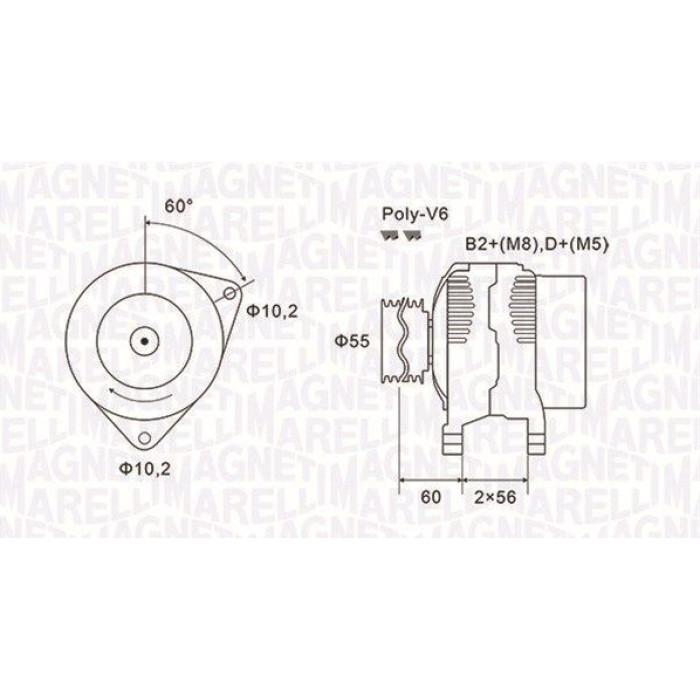 Magneti Marelli Lichtmaschine 063731577010 Magneti Marelli Lichtmaschine 063731577010