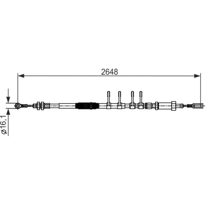 Bosch Handbremsseil 1987482596 Bosch Handbremsseil 1987482596