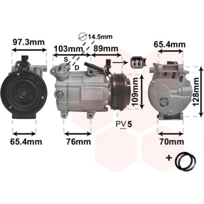 1800K391 Van Wezel Klimakompressor 1800K391 1800K391 Van Wezel Klimakompressor 1800K391