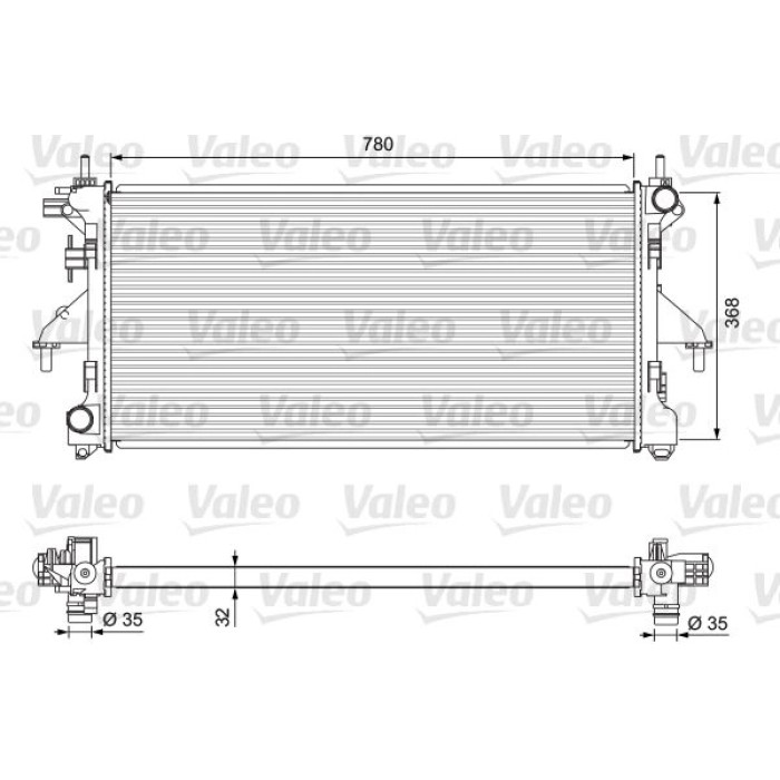 Valeo Motorkühler 701727 Valeo Motorkühler 701727