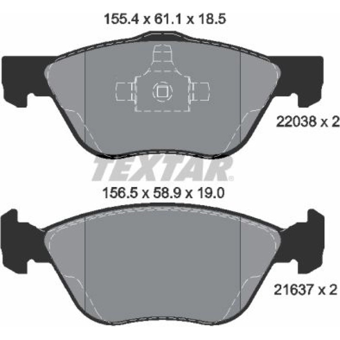 Textar Bremsbelagsatz 2203801 Textar Bremsbelagsatz 2203801