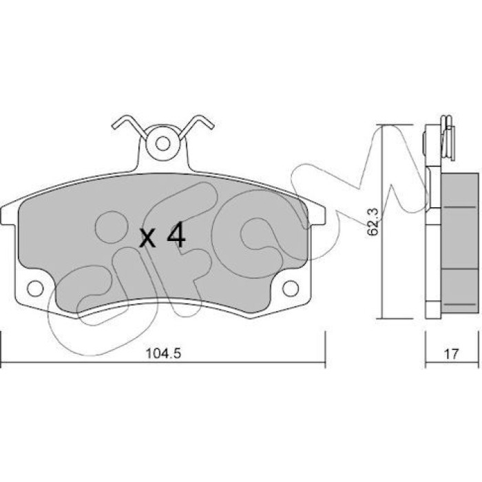 CIFAM Bremsbelagsatz, Scheibenbremse 822-062-0