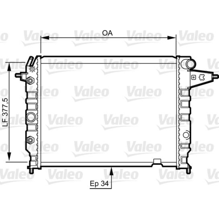 Valeo Motorkühler 730395 Valeo Motorkühler 730395