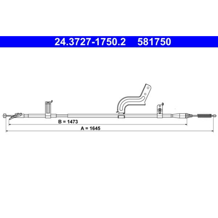 ATE Handbremsseil 24.3727-1750.2 ATE Handbremsseil 24.3727-1750.2