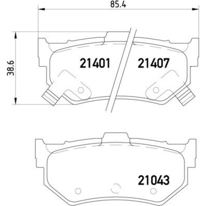 BREMBO Bremsbelagsatz, Scheibenbremse P 28 007 BREMBO Bremsbelagsatz, Scheibenbremse P 28 007