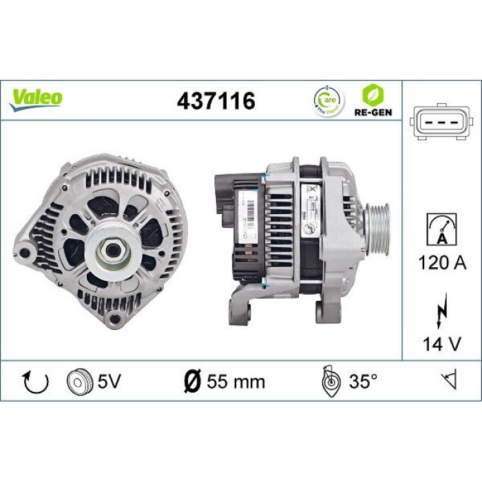 Valeo Lichtmaschine 437116 Valeo Lichtmaschine 437116