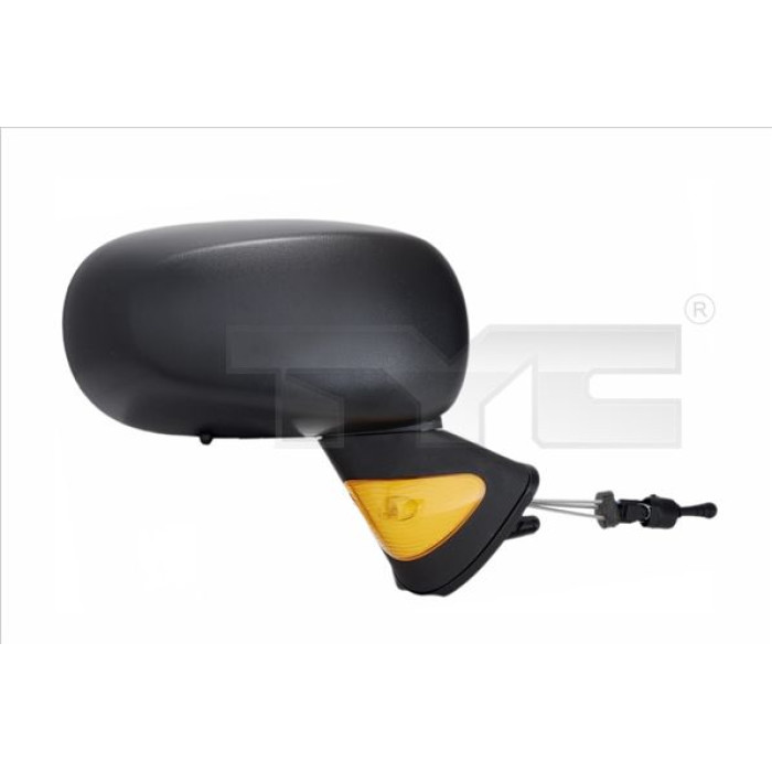 TYC Außenspiegel rechts mechanisch verstellbar mit Seilzug, konvex, mit Temperatursensor, mit Blinker 328-0095 OE Nummer 7701065899 - l