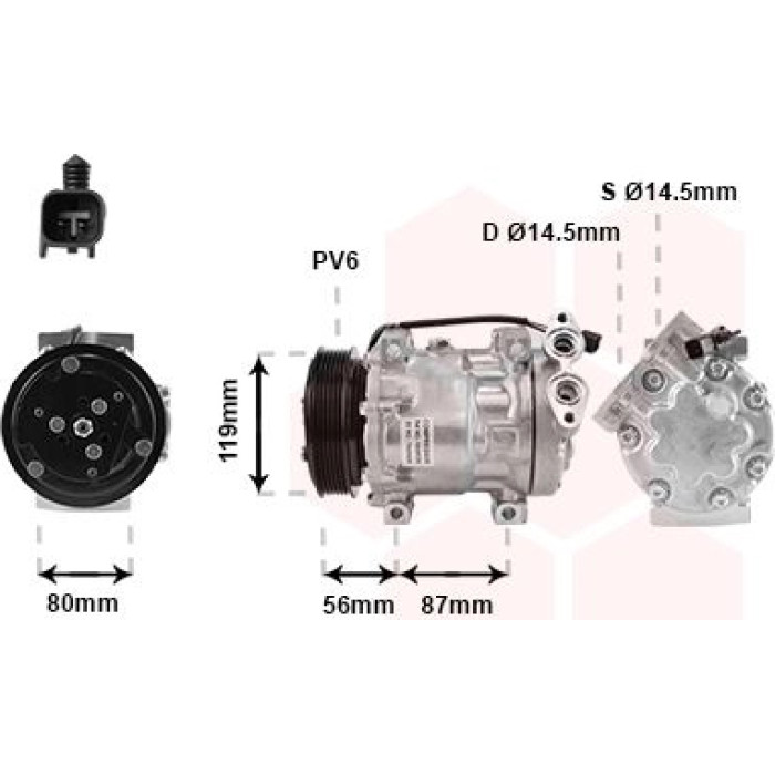 1800K393 Van Wezel Klimakompressor 1800K393 1800K393 Van Wezel Klimakompressor 1800K393