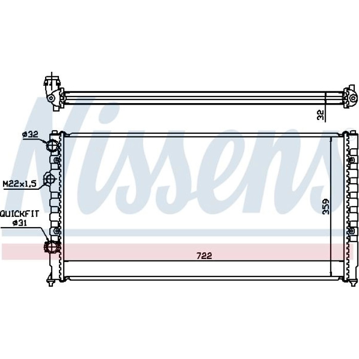 Nissens Wasserkühler PKW 65252 Nissens Wasserkühler PKW 65252