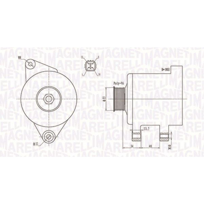 Magneti Marelli Lichtmaschine 063731894010 Magneti Marelli Lichtmaschine 063731894010