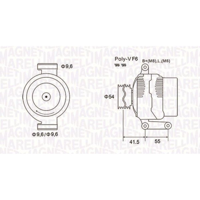Magneti Marelli Lichtmaschine 063731855010 Magneti Marelli Lichtmaschine 063731855010