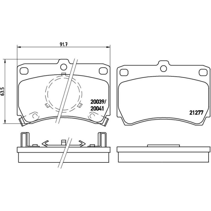 BREMBO Bremsbelagsatz, Scheibenbremse P 49 007 BREMBO Bremsbelagsatz, Scheibenbremse P 49 007