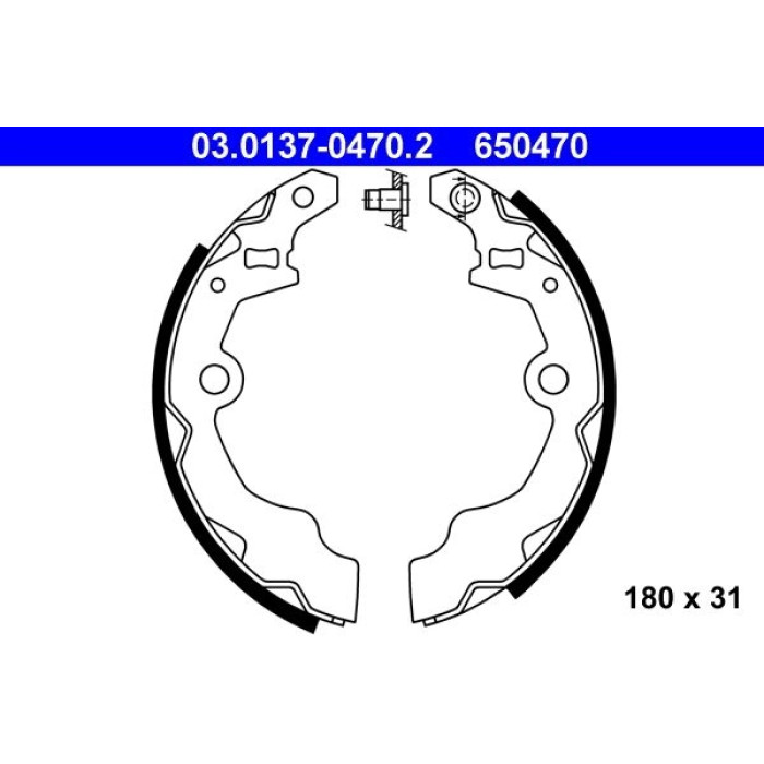 ATE Bremsbacken 03.0137-0470.2 ATE Bremsbacken 03.0137-0470.2