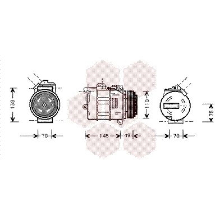 Van Wezel Klimakompressor 0600K181 Van Wezel Klimakompressor 0600K181