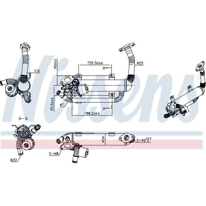 Nissens AGR-Kühler 989275 Nissens AGR-Kühler 989275