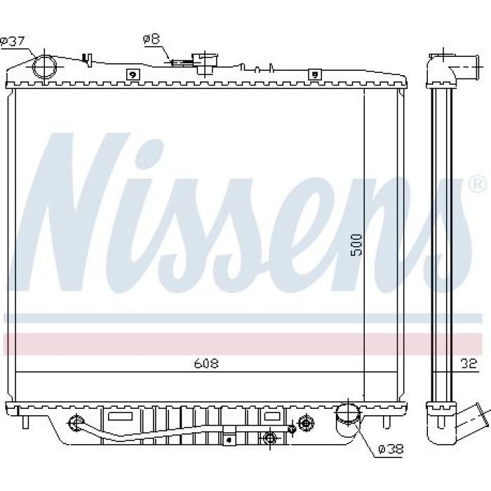 Nissens Wasserkühler PKW 60852 Nissens Wasserkühler PKW 60852