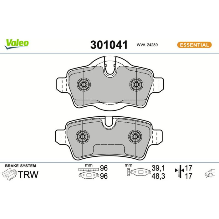 Valeo Bremsbelagsatz 301041