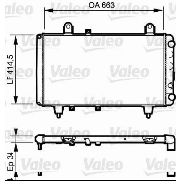 Valeo Motorkühler 730040 Valeo Motorkühler 730040