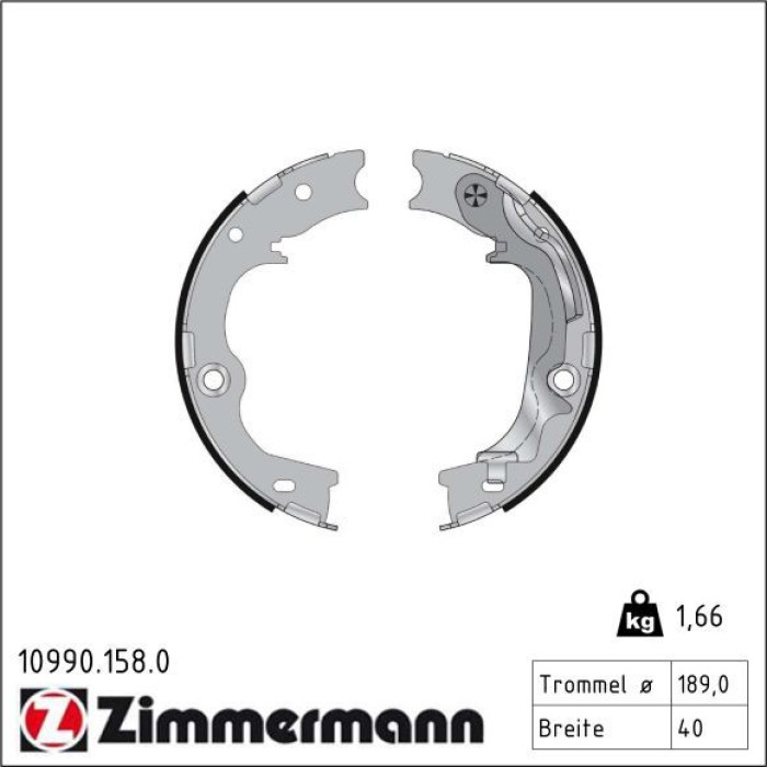 ZIMMERMANN Bremsbacken 10990.158.0